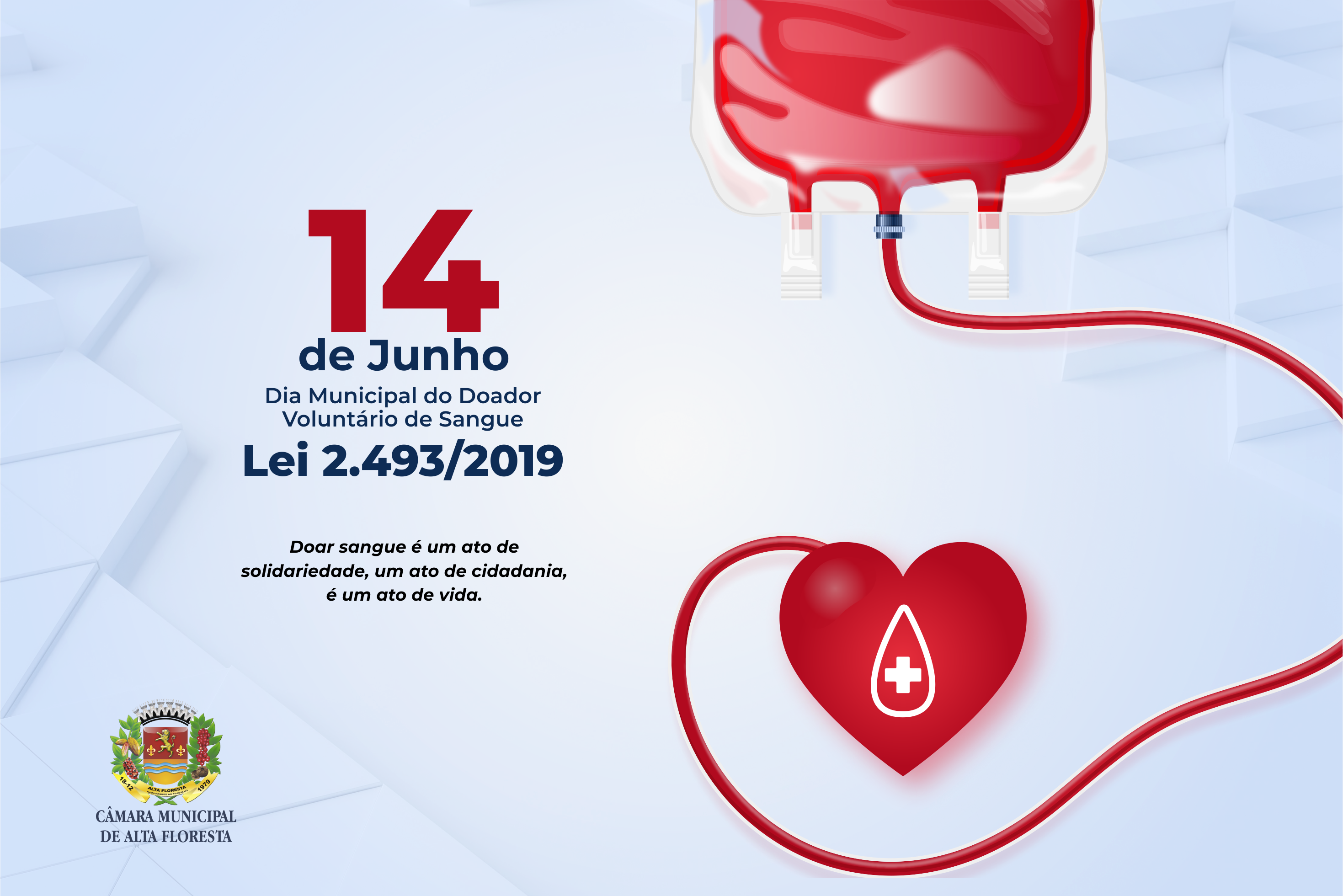 14 de junho é Dia Municipal do Doador Voluntário de Sangue