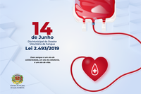 14 de junho é Dia Municipal do Doador Voluntário de Sangue