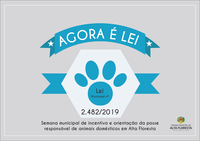 Agora é Lei a posse de animais domésticos em Alta Floresta