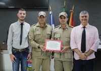 Câmara homenageia corporação da 7ª Companhia Independente de Bombeiros Militar