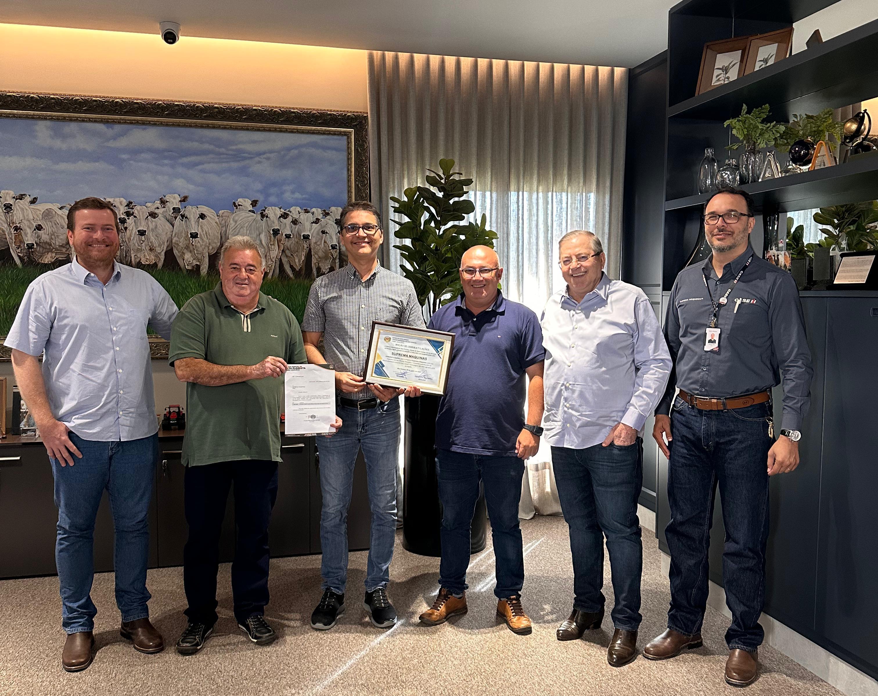 Câmara Municipal de Alta Floresta homenageia Suprema Máquinas por contribuição ao agronegócio regional