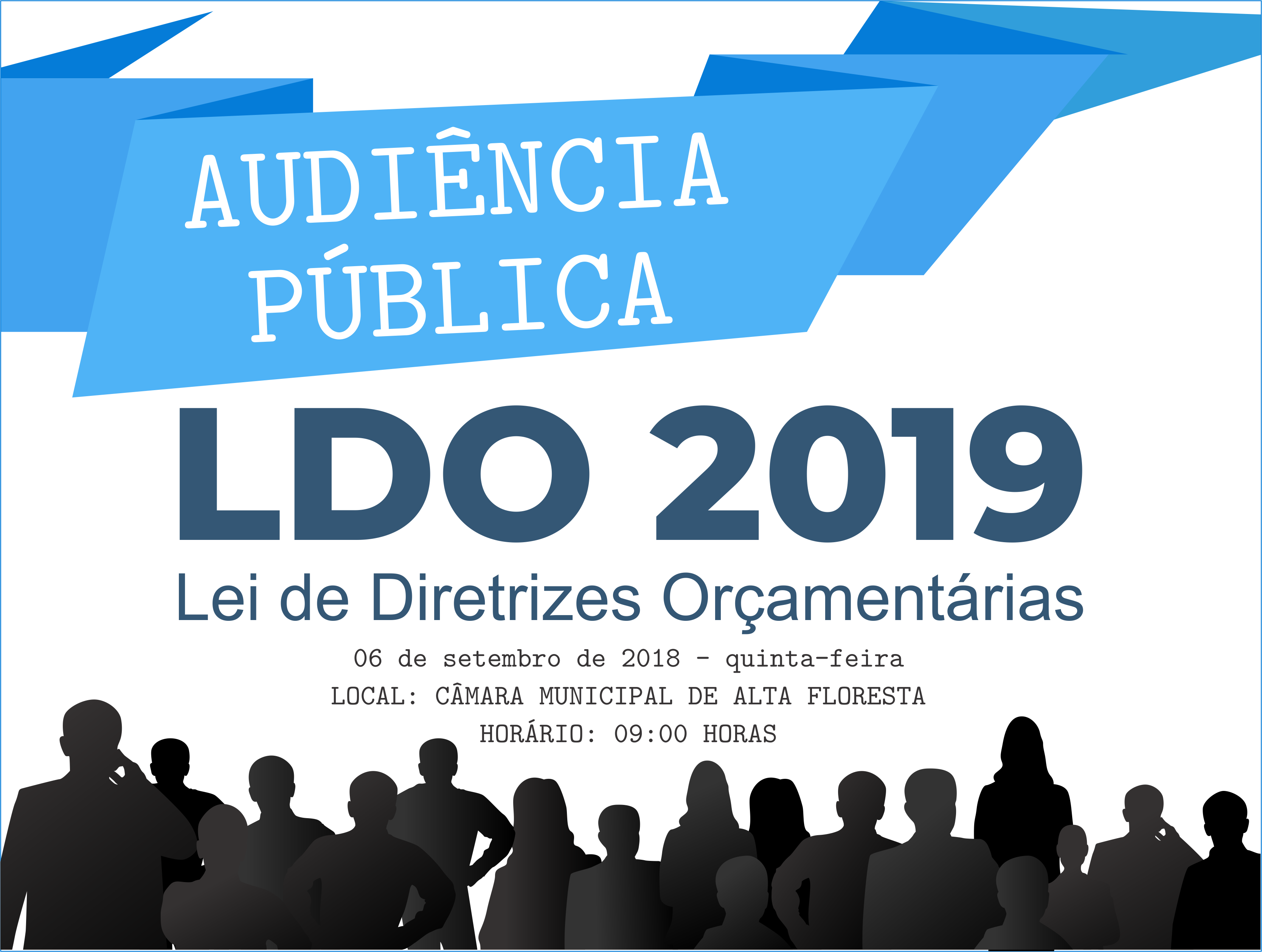 Câmara Municipal realizará audiência pública para discutir LDO 2019