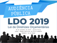 Câmara Municipal realizará audiência pública para discutir LDO 2019