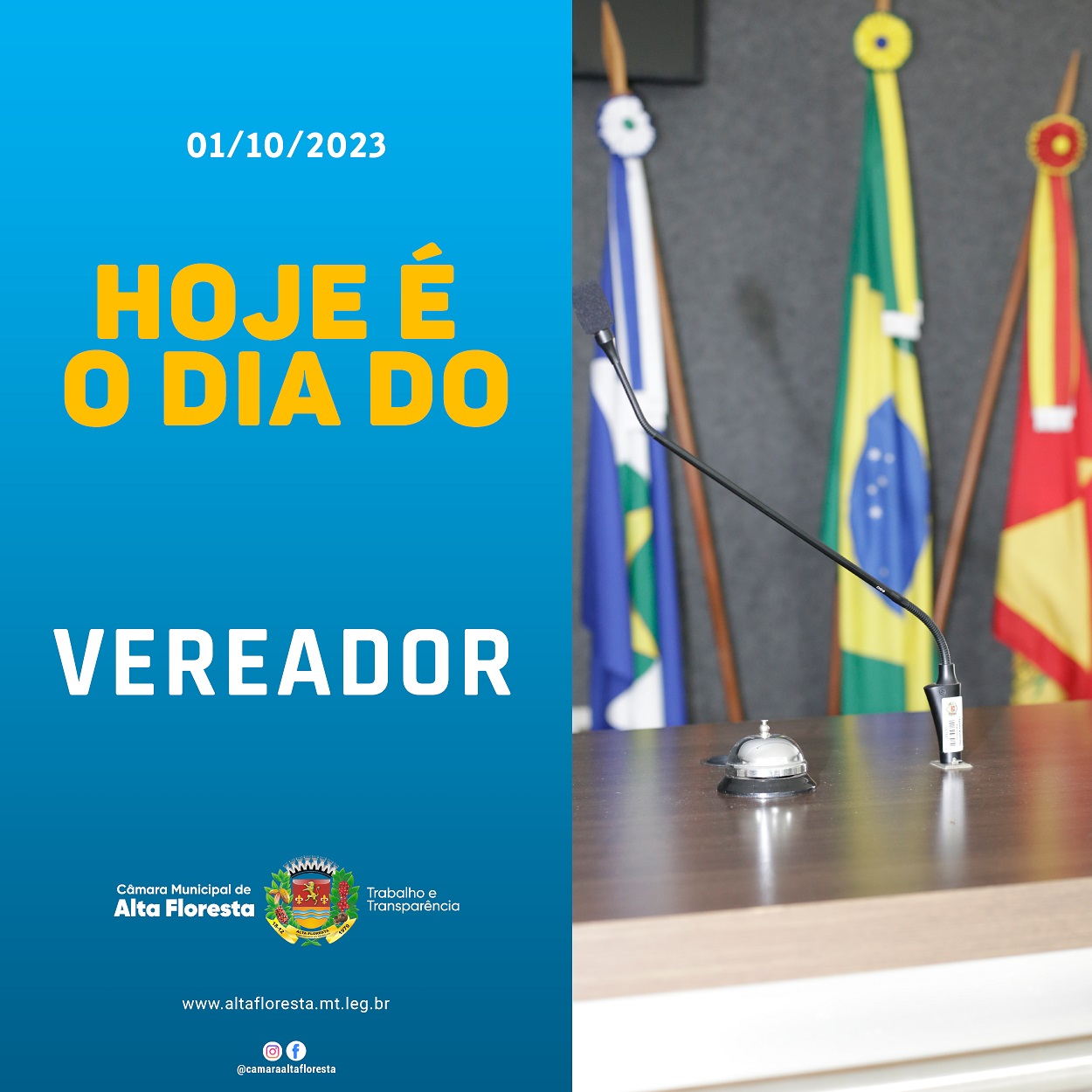 Dia do Vereador - 01 de outubro