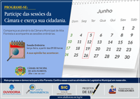 Participe das Sessões da Câmara Municipal