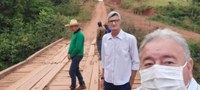 Ponte de madeira na Comunidade Água Limpa será recuperada, confirma vereador Tuti