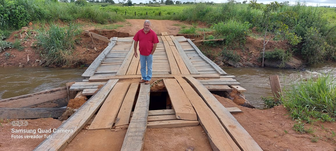 Presidente da Câmara Municipal de Alta Floresta cobra recuperação de ponte na 3ª Oeste