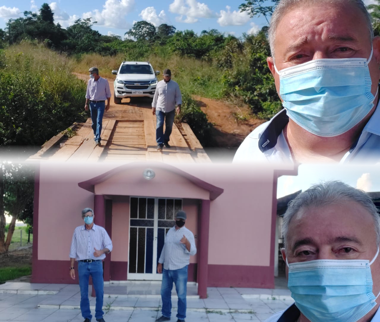 Presidente da Câmara, Prefeito e Secretário de Infraestrutura vistoriam pontes em três comunidades rurais