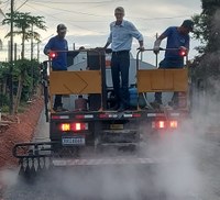 Presidente Tuti parabeniza vereadora Leonice por conquista de asfalto para o Boa Esperança