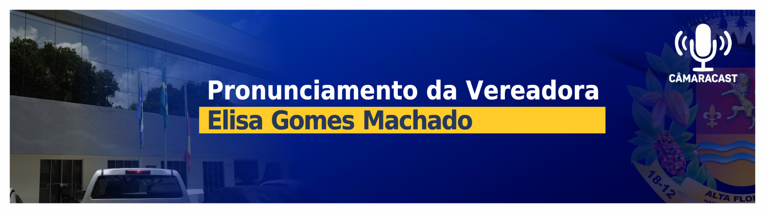 Pronunciamento da vereadora Elisa Gomes na Sessão Ordinária do dia 02/06/2025