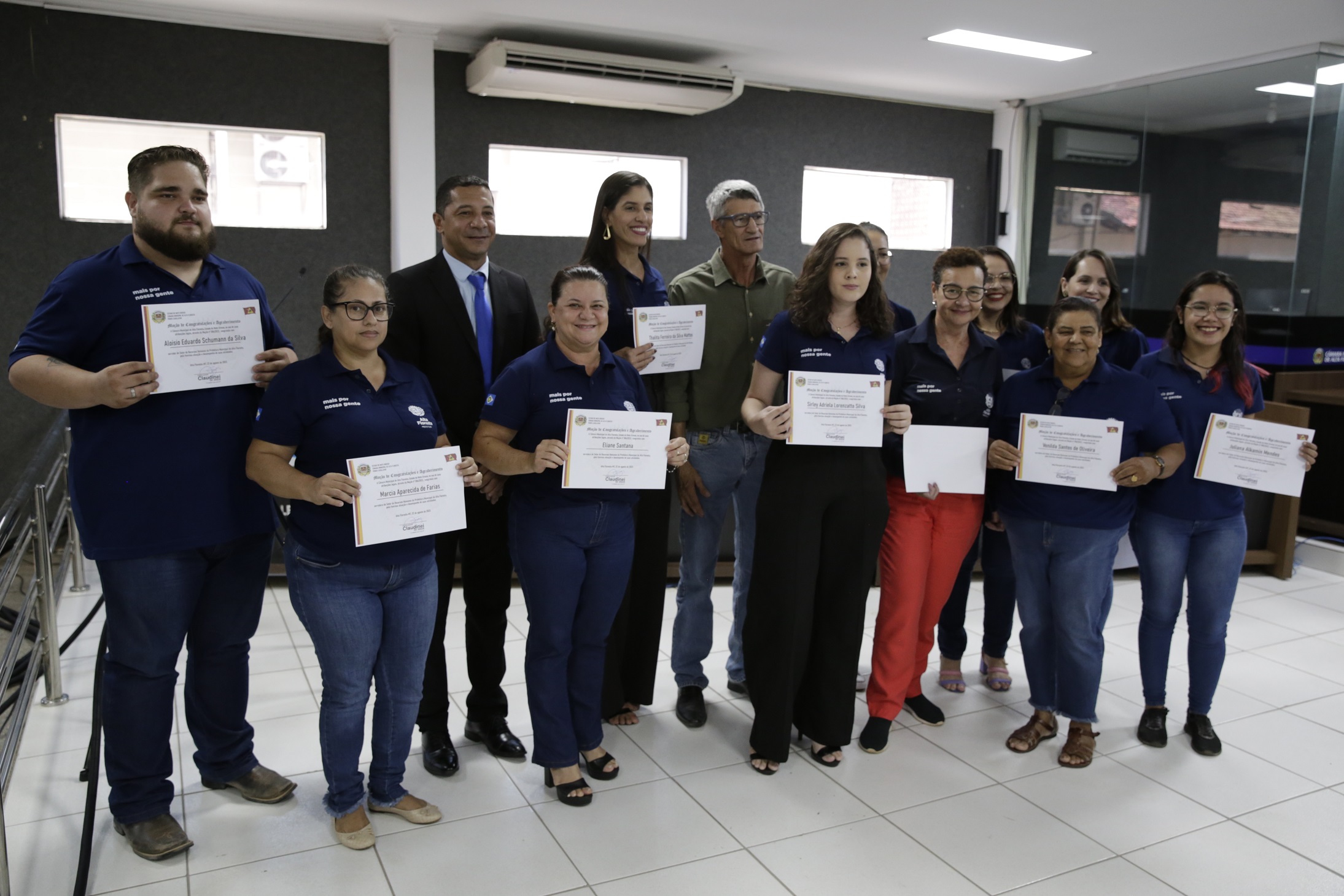 Servidores do Setor de Recursos Humanos da Prefeitura de Alta Floresta recebem Moção de Congratulações