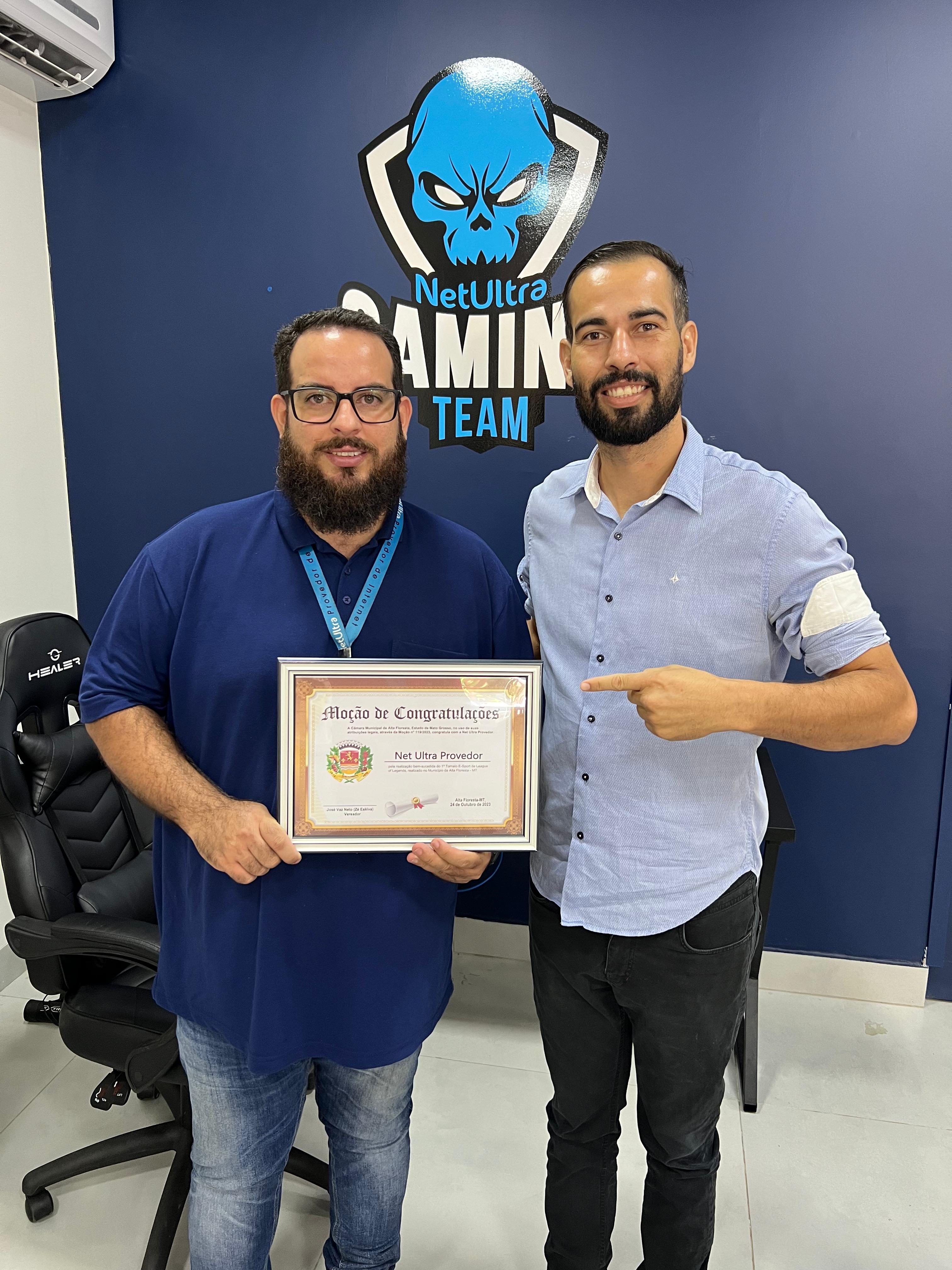 Vereador José Vaz Neto concede Moção de Congratulações a empresa Net Ultra Provedor