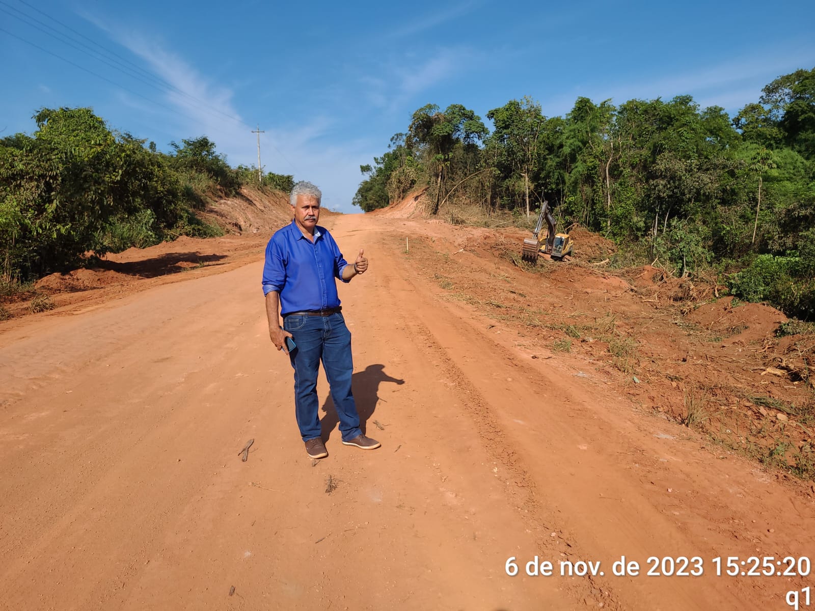 Vereador Naldo da Pista acompanha início da pavimentação do segundo trecho da MT 325
