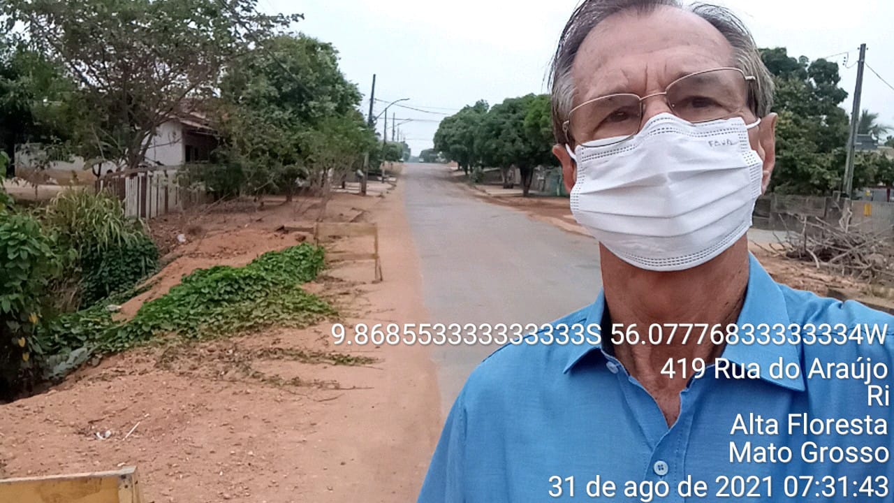 Vereador Pitoco cobra canalização para a parte mais baixa da Rua do Araújo